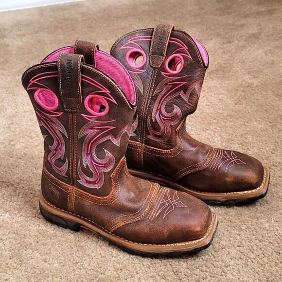 Irish Setter 83209 Marshall Women's 6  Soft Toe Brown Pink - Picture 1 of 10